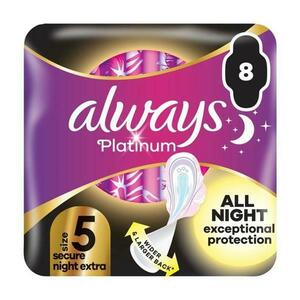 Egészségügyi Betétek - Always Platinum Secure Night Extra, Mérete 5, 8 db. kép