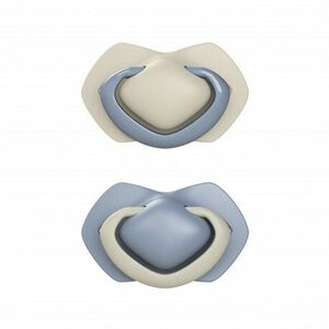 Canpol babies Könnyű érintésű szimmetrikus szilikon cumi készlet 18hó+ PURE COLOR kék 2 db kép