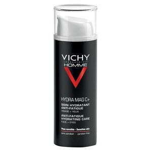 Vichy Homme Hydra Mag C+ Hidratáló arckrém és szemkörnyékápoló férfiaknak, a fáradtság jelei ellen 50 ml kép