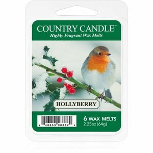 Country Candle Hollyberry illatos viasz aromalámpába 64 g kép