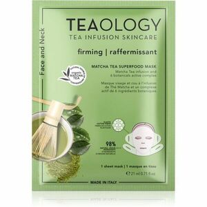 Teaology Face Mask Matcha Tea Superfood bőrfeszesítő ézilmaszk matcha teával 21 ml kép
