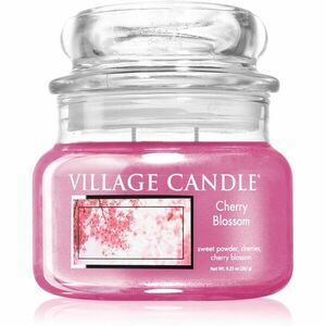 Village Candle Cherry Blossom illatgyertya (Glass Lid) 262 g kép