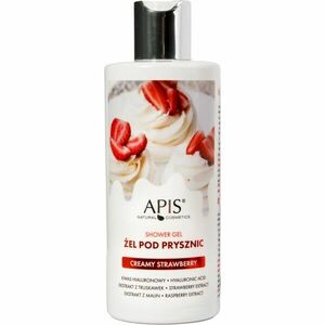 Apis Natural Cosmetics Creamy Strawberry hidratáló tusoló gél 300 ml kép