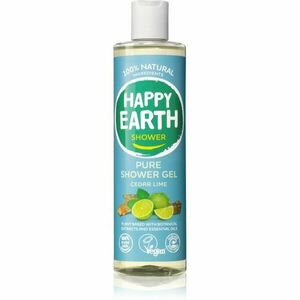 Happy Earth 100% Natural Shower Gel Cedar Lime tusfürdő gél 300 ml kép