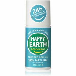 Happy Earth 100% Natural Deodorant Roll-On Cedar Lime golyós dezodor 75 ml kép