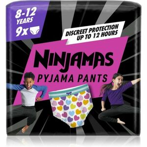 Pampers Ninjamas Pyjama Pants pizsama nadrágpelenkák 27-43 kg Hearts 9 db kép