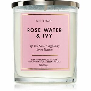 Bath & Body Works Rose Water & Ivy illatgyertya 227 g kép