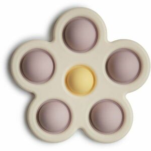 Mushie Pop-It Flower játék Soft Lilac/Pale Daffodil/Ivory 1 db kép