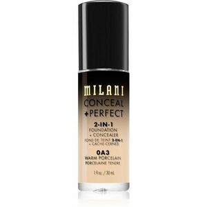 Milani Conceal + Perfect 2-in-1 Foundation And Concealer alapozó 0A3 Warm Porcelain 30 ml kép