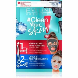 Eveline Cosmetics #Clean Your Skin mélytisztító arcmaszk 2 az 1-ben 2 x 5 ml kép