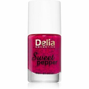 Delia Cosmetics Sweet Pepper Black Particles körömlakk árnyalat 05 Raspberry 11 ml kép