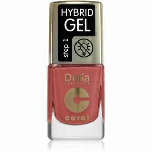 Delia Cosmetics Coral Hybrid Gel géles körömlakk UV/LED lámpa használata nélkül árnyalat 122 11 ml kép