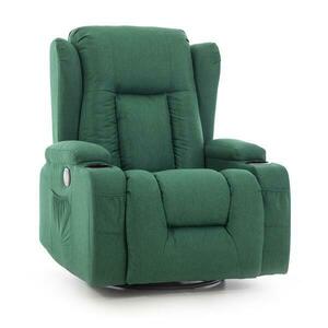 Relaxációs állítható fotel, smaragdzöld szövet kép