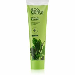 Ecodenta Green Brilliant Whitening fogfehérítő paszta fluoriddal a friss leheletért Mint Oil + Sage Extract 100 ml kép
