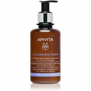 Apivita Cleansing Foam Face & Eyes tisztító és szemlemosó hab az arcra és a szemekre minden bőrtípusra 200 ml kép