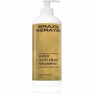 Brazil Keratin Anti Frizz Gold Shampoo mélyregeneráló sampon száraz és törékeny hajra 550 ml kép