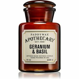 Paddywax Apothecary Geranium & Basil illatgyertya 226 g kép