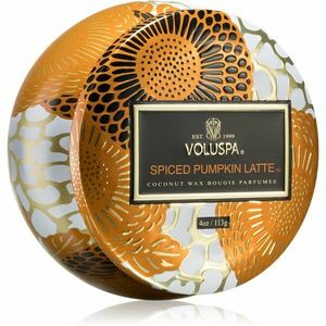 VOLUSPA Japonica Holiday Spiced Pumpkin Latte illatgyertya alumínium dobozban 113 g kép