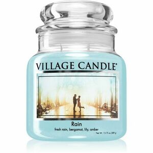 Village Candle Rain illatgyertya (Glass Lid) 389 g kép