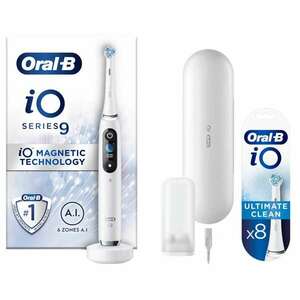 Oral-B iO9 White Alabaster Elektromos fogkefe, Fehér - új kép