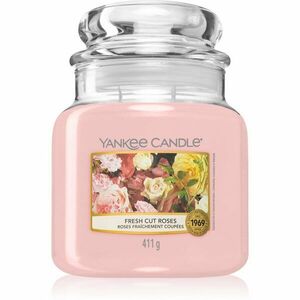 Yankee Candle Fresh Cut Roses illatgyertya Classic kis méret 411 g kép