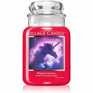 Village Candle Magical Unicorn illatgyertya (Glass Lid) 602 g kép