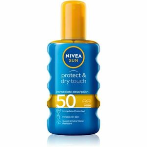 Nivea Sun Protect & Dry Touch láthatatlan napozó spray SPF 50 200 ml kép