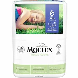 Moltex Pure & Nature XL Size 6 eldobható ÖKO pelenkák 13-18 kg 21 db kép