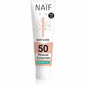 Naif Baby & Kids Mineral Sunscreen SPF 50 0 % Perfume védőkrém napozásra újszülötteknek és kisgyermekeknek parfümmentes SPF 50 100 ml kép