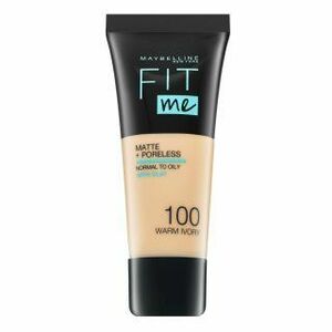 Maybelline Fit Me! Foundation Matte + Poreless 100 Warm Ivory folyékony make-up matt hatású 30 ml kép