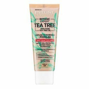 Eveline Botanic Expert Tea Tree Mattifying, Protective Antibacterial Foundation folyékony make-up az arcbőr hiányosságai ellen 04 Vanilla 30 ml kép