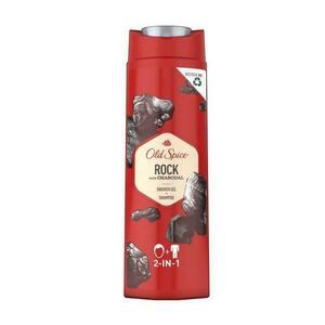 Férfi Tusfürdő és Sampon - Old Spice Rock Shower Gel + Shampoo 2in1 with Charcoal, 400 ml kép
