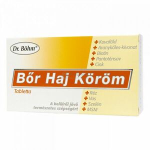 Dr. Böhm Bőr, Haj, Köröm étrend-kiegészítő tabletta 60 db kép