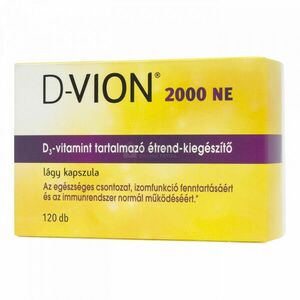 D-Vion 2000NE D3-vitamin étrend-kiegészítő kapszula 120 db kép
