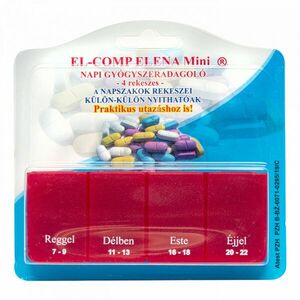 El-Comp 4 rekeszes napi gyógyszeradagoló kép