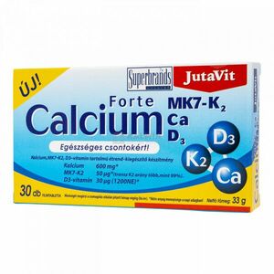 JutaVit Calcium Forte +K2 +D3 filmtabletta 30 db kép