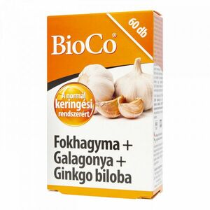 BioCo Fokhagyma Galagonya Ginkgo biloba tabletta 60 db kép