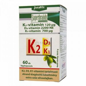 JutaVit K2+D3+K1-vitamin lágykapszula 60 db kép