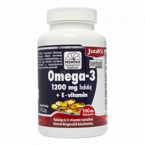 JutaVit Omega-3 1200 mg halolaj + E-vitamin kapszula 100 db kép