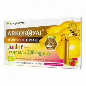 Arkoroyal Junior Bio méhpempő ivóampulla eper ízben 500 mg 10 x 15 ml kép