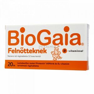 Biogaia Protectis +D-vitamin felnőtt rágótabletta 20 db kép