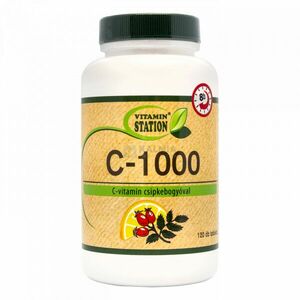 Vitamin station C-Vitamin 1000 mg csipkebogyó tabletta 120 db kép