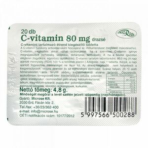 Microse C-Vitamin drazsé 80 mg 20 db kép