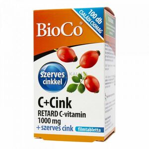 BioCo C+Cink retard C-vitamin 1000 mg filmtabletta 100 db kép