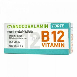 Cyanocobalamin Forte B12 vitamin tabletta 50 db kép