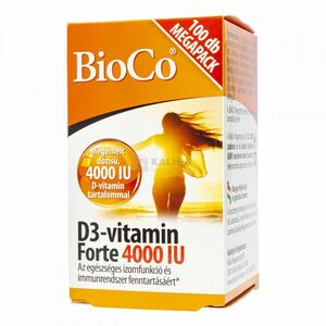 BioCo D3-vitamin Forte 4000IU tabletta 100 db kép