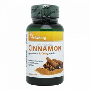Vitaking Cinnamon fahéjkéreg kivonat kapszula 375 mg 90 db kép