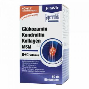 JutaVit Glükozamin Kondroitin Kollagén MSM D + C-vitamin tabletta 60 db kép