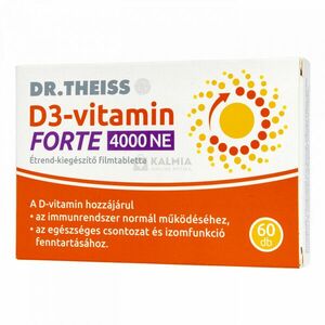 Dr. Theiss D3-vitamin Forte filmtabletta 4000 NE 60 db kép