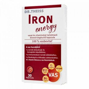 Dr. Theiss Iron energy vasat és vitaminokat tartalmazó kapszula 30 db kép